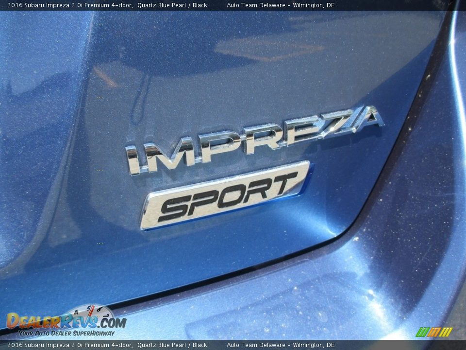 2016 Subaru Impreza 2.0i Premium 4-door Quartz Blue Pearl / Black Photo #6
