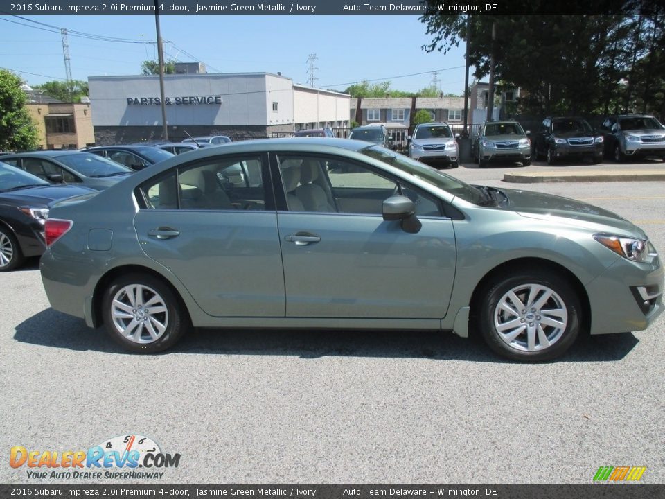 2016 Subaru Impreza 2.0i Premium 4-door Jasmine Green Metallic / Ivory Photo #4