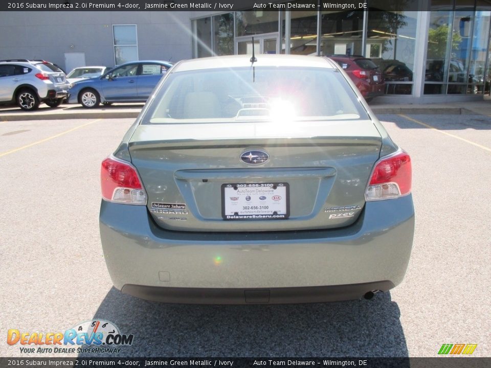 2016 Subaru Impreza 2.0i Premium 4-door Jasmine Green Metallic / Ivory Photo #5