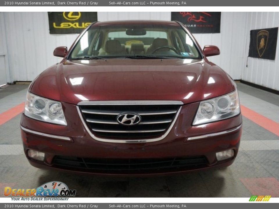 2010 Hyundai Sonata Limited Dark Cherry Red / Gray Photo #4