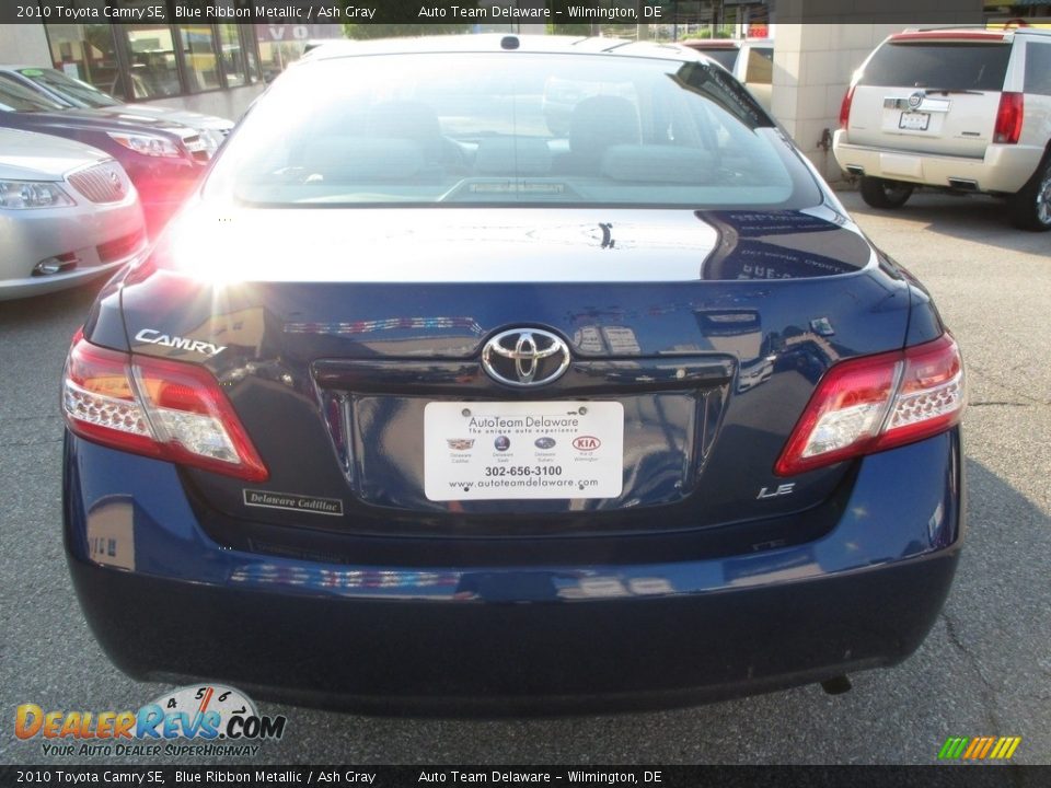 2010 Toyota Camry SE Blue Ribbon Metallic / Ash Gray Photo #5