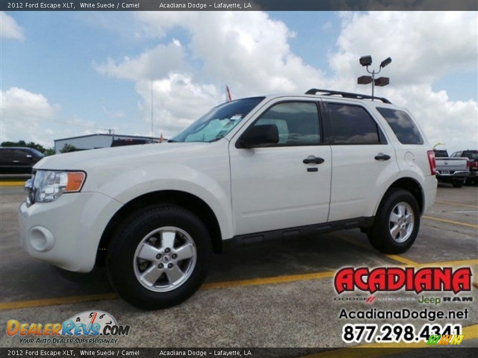 2012 Ford Escape XLT White Suede / Camel Photo #2