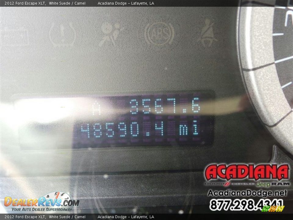 2012 Ford Escape XLT White Suede / Camel Photo #30