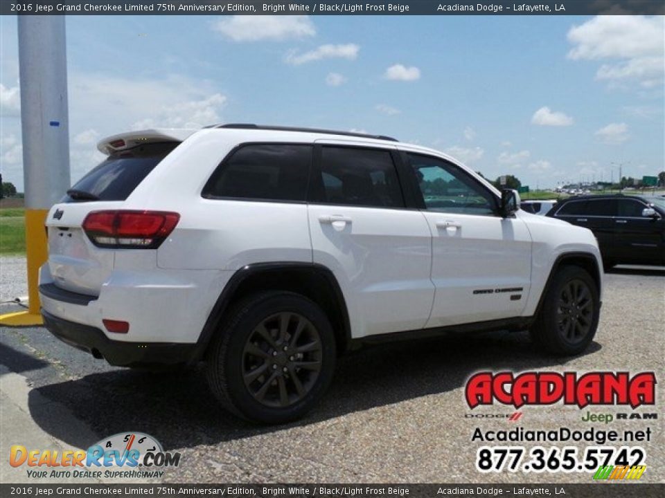 2016 Jeep Grand Cherokee Limited 75th Anniversary Edition Bright White / Black/Light Frost Beige Photo #3