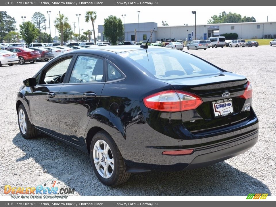 2016 Ford Fiesta SE Sedan Shadow Black / Charcoal Black Photo #6