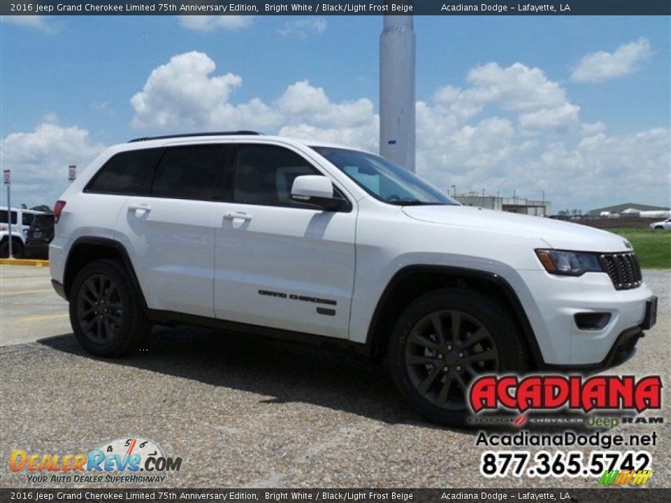 2016 Jeep Grand Cherokee Limited 75th Anniversary Edition Bright White / Black/Light Frost Beige Photo #4
