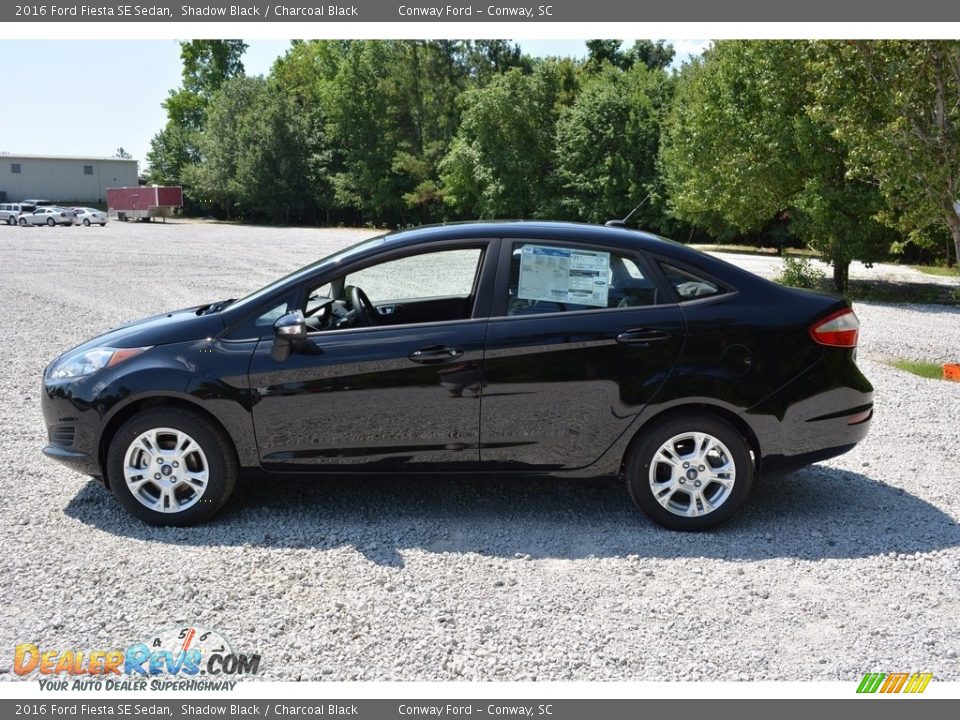 2016 Ford Fiesta SE Sedan Shadow Black / Charcoal Black Photo #7