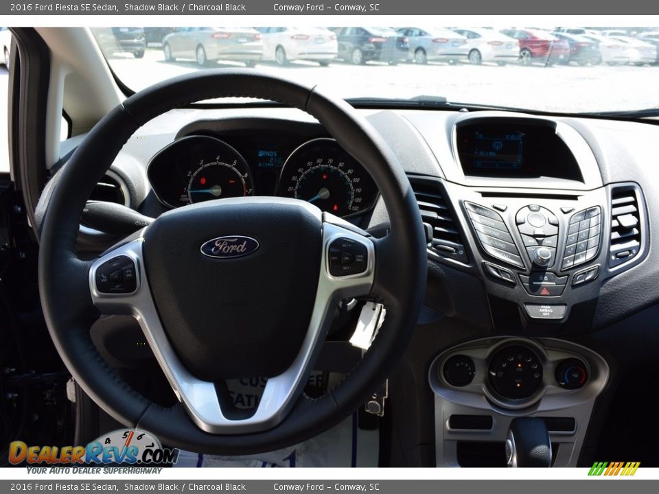 2016 Ford Fiesta SE Sedan Shadow Black / Charcoal Black Photo #27