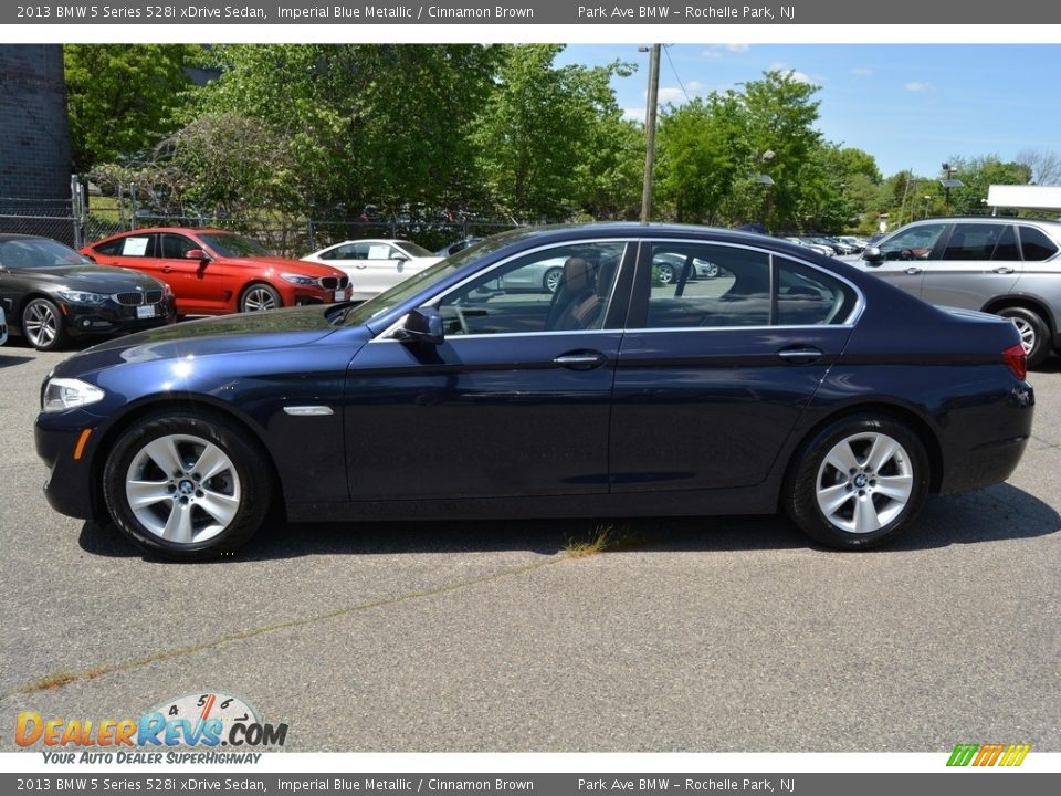 2013 BMW 5 Series 528i xDrive Sedan Imperial Blue Metallic / Cinnamon Brown Photo #6