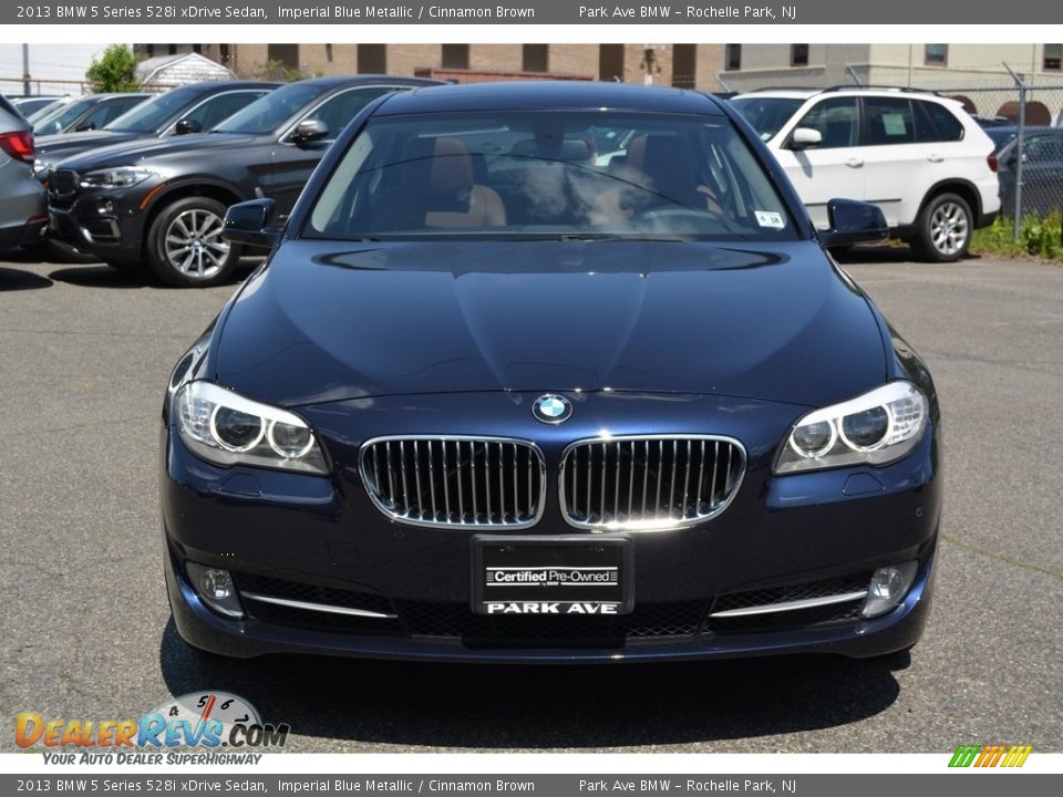 2013 BMW 5 Series 528i xDrive Sedan Imperial Blue Metallic / Cinnamon Brown Photo #8