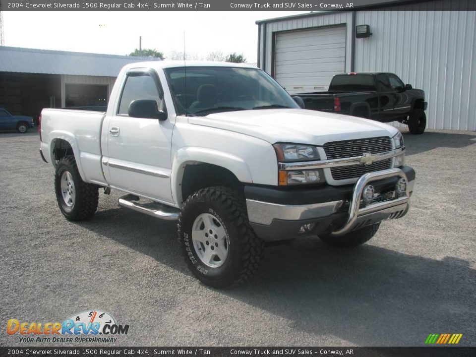 2004 Chevrolet Silverado 1500 Regular Cab 4x4 Summit White / Tan Photo #1