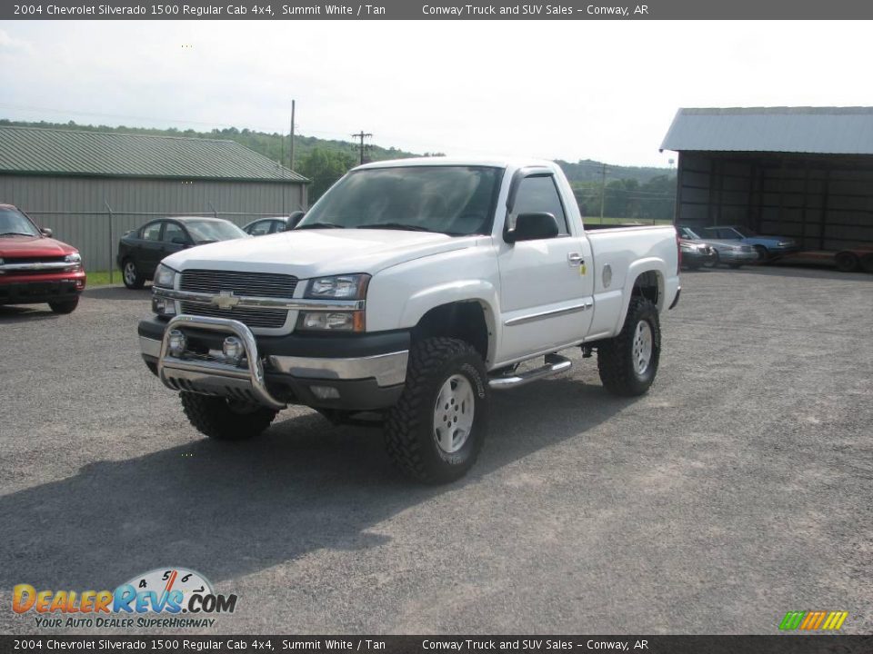 2004 Chevrolet Silverado 1500 Regular Cab 4x4 Summit White / Tan Photo #2