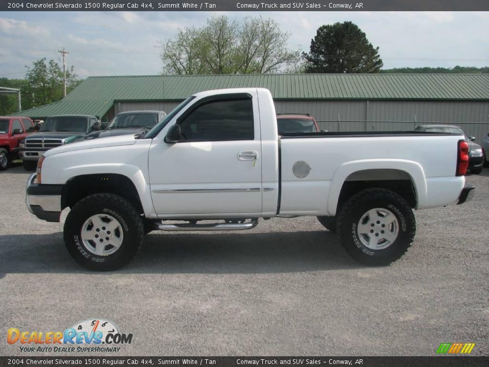 2004 Chevrolet Silverado 1500 Regular Cab 4x4 Summit White / Tan Photo #4