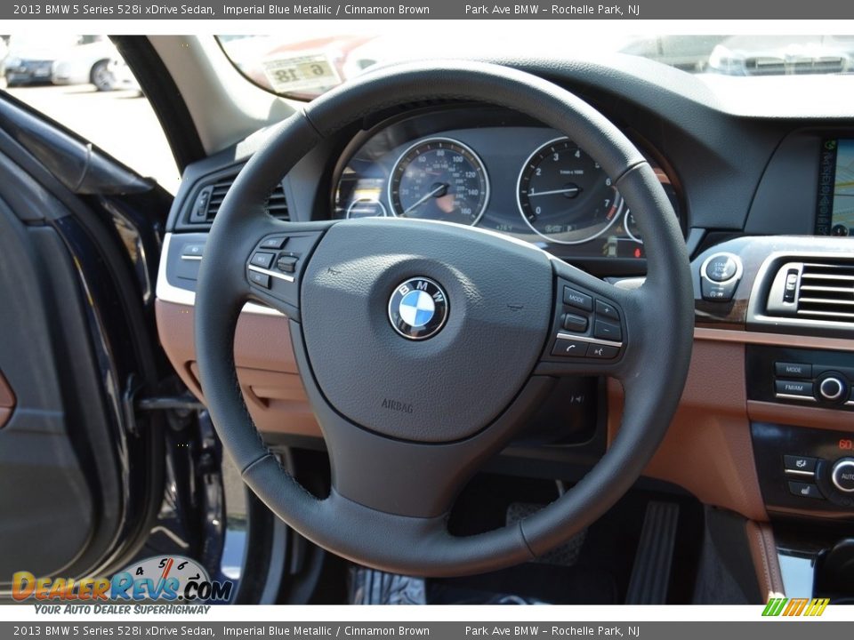 2013 BMW 5 Series 528i xDrive Sedan Imperial Blue Metallic / Cinnamon Brown Photo #18