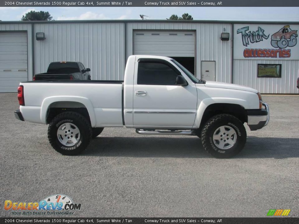 2004 Chevrolet Silverado 1500 Regular Cab 4x4 Summit White / Tan Photo #5