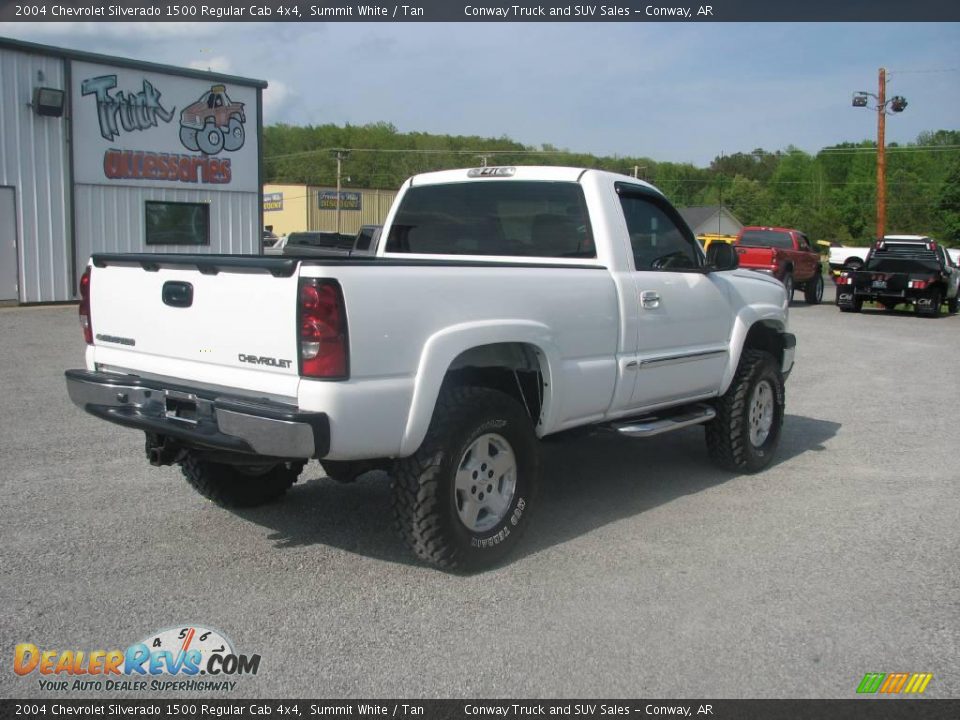 2004 Chevrolet Silverado 1500 Regular Cab 4x4 Summit White / Tan Photo #6