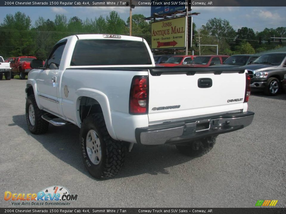 2004 Chevrolet Silverado 1500 Regular Cab 4x4 Summit White / Tan Photo #8