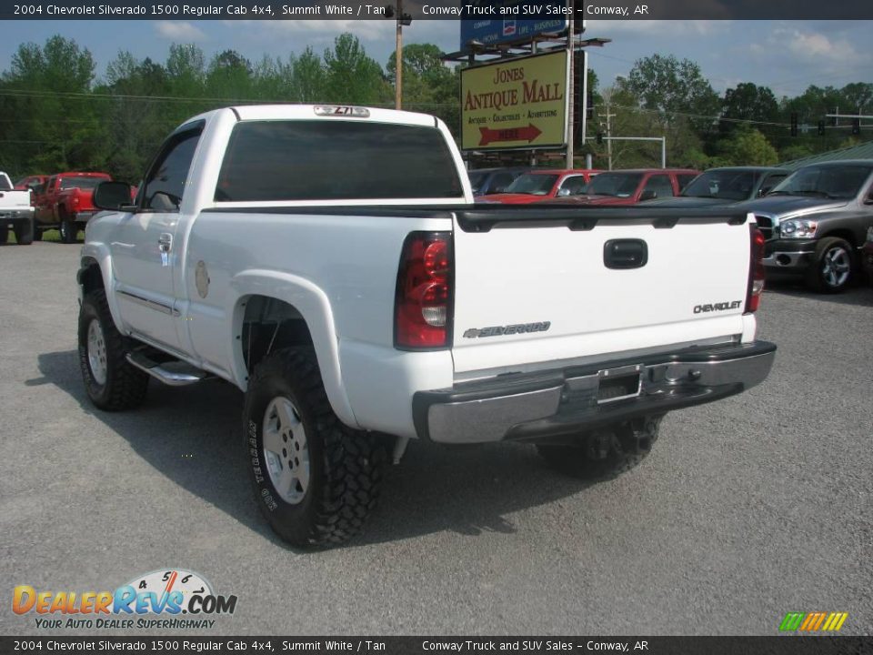 2004 Chevrolet Silverado 1500 Regular Cab 4x4 Summit White / Tan Photo #8