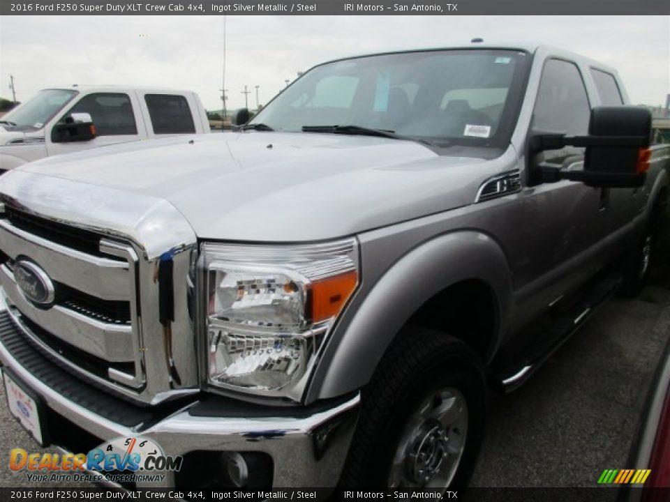 2016 Ford F250 Super Duty XLT Crew Cab 4x4 Ingot Silver Metallic / Steel Photo #2