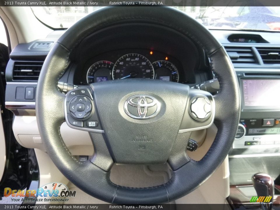 2013 Toyota Camry XLE Attitude Black Metallic / Ivory Photo #20