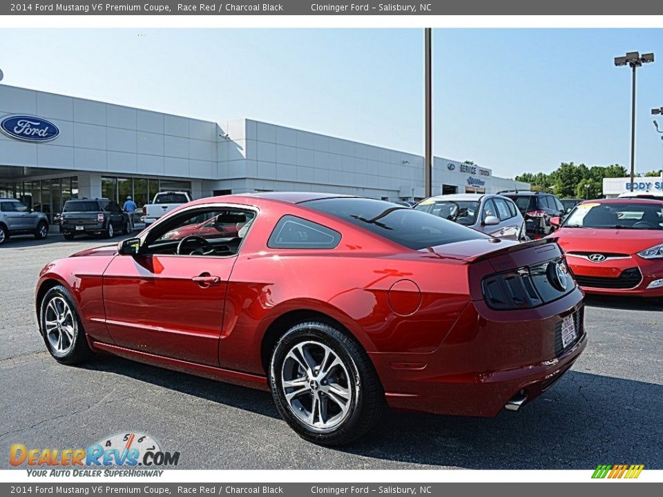 2014 Ford Mustang V6 Premium Coupe Race Red / Charcoal Black Photo #5