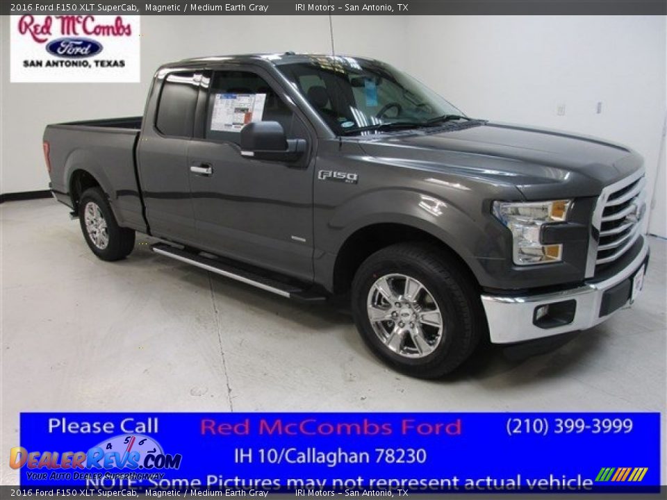 2016 Ford F150 XLT SuperCab Magnetic / Medium Earth Gray Photo #1