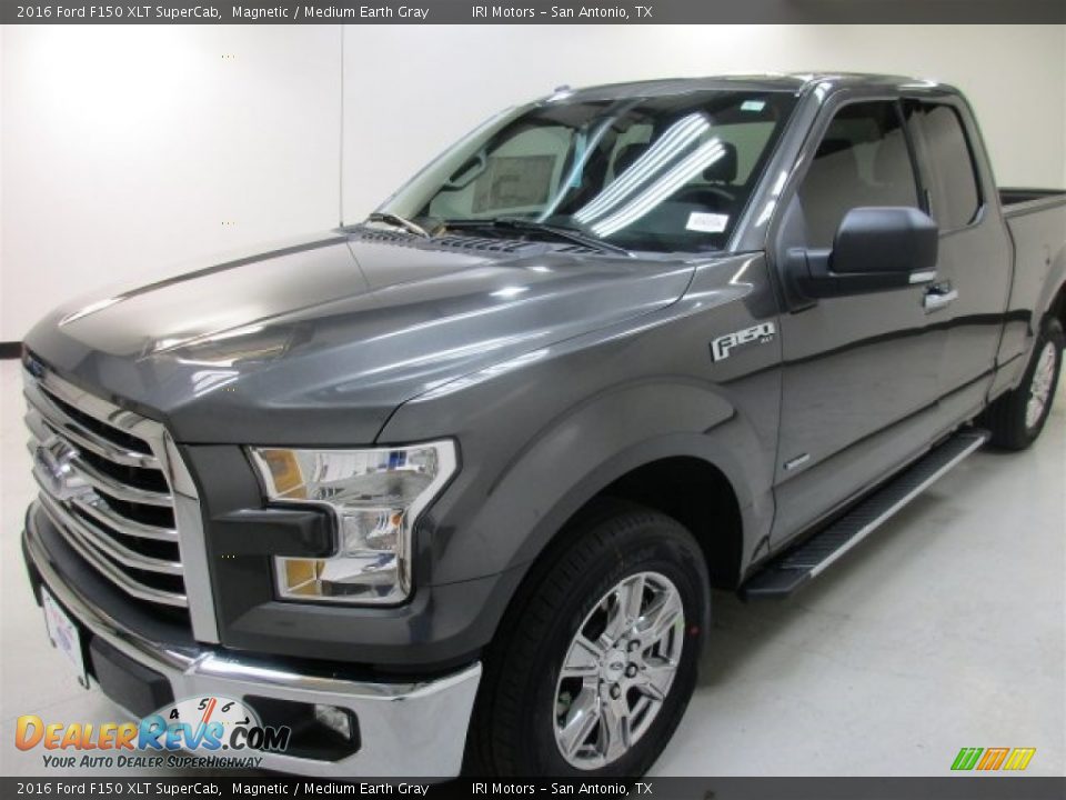 2016 Ford F150 XLT SuperCab Magnetic / Medium Earth Gray Photo #3