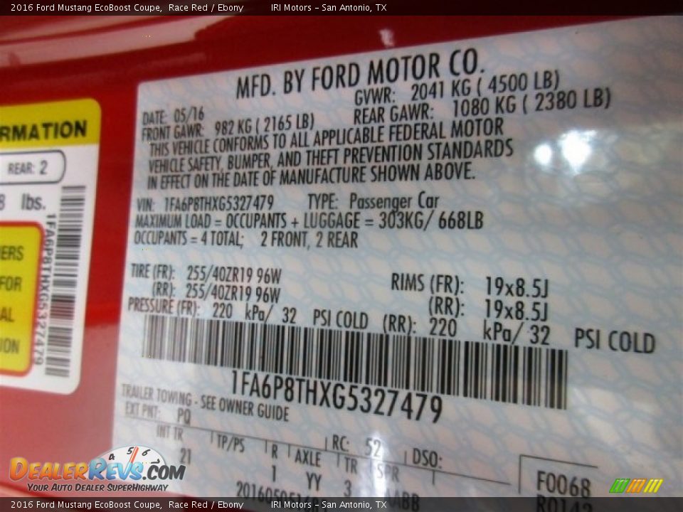 2016 Ford Mustang EcoBoost Coupe Race Red / Ebony Photo #20