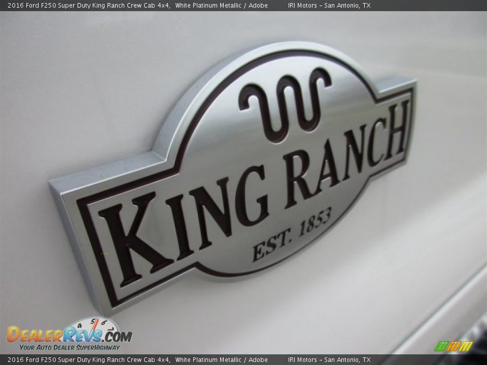 2016 Ford F250 Super Duty King Ranch Crew Cab 4x4 White Platinum Metallic / Adobe Photo #4