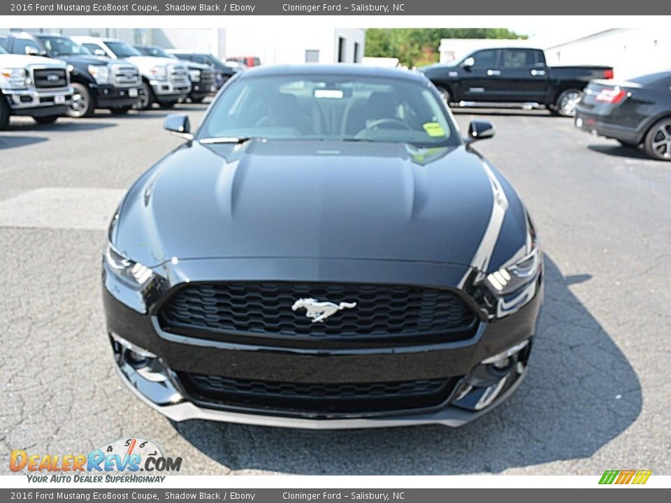 2016 Ford Mustang EcoBoost Coupe Shadow Black / Ebony Photo #4