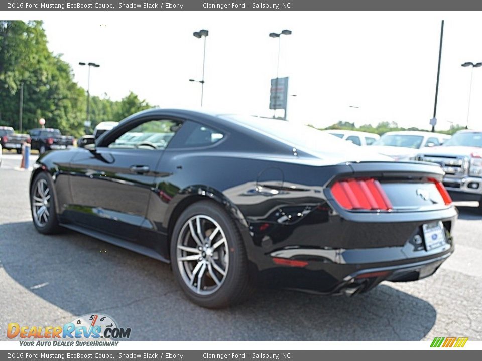 2016 Ford Mustang EcoBoost Coupe Shadow Black / Ebony Photo #18
