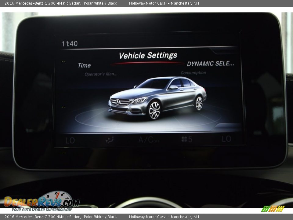2016 Mercedes-Benz C 300 4Matic Sedan Polar White / Black Photo #8