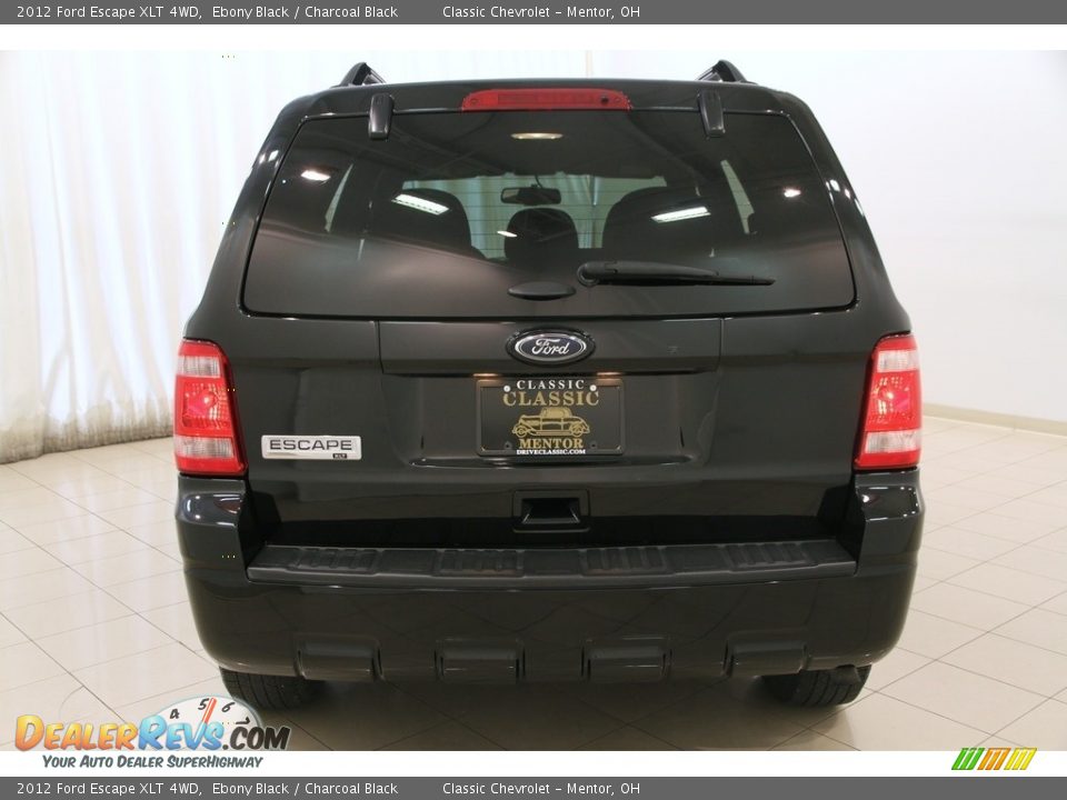 2012 Ford Escape XLT 4WD Ebony Black / Charcoal Black Photo #14