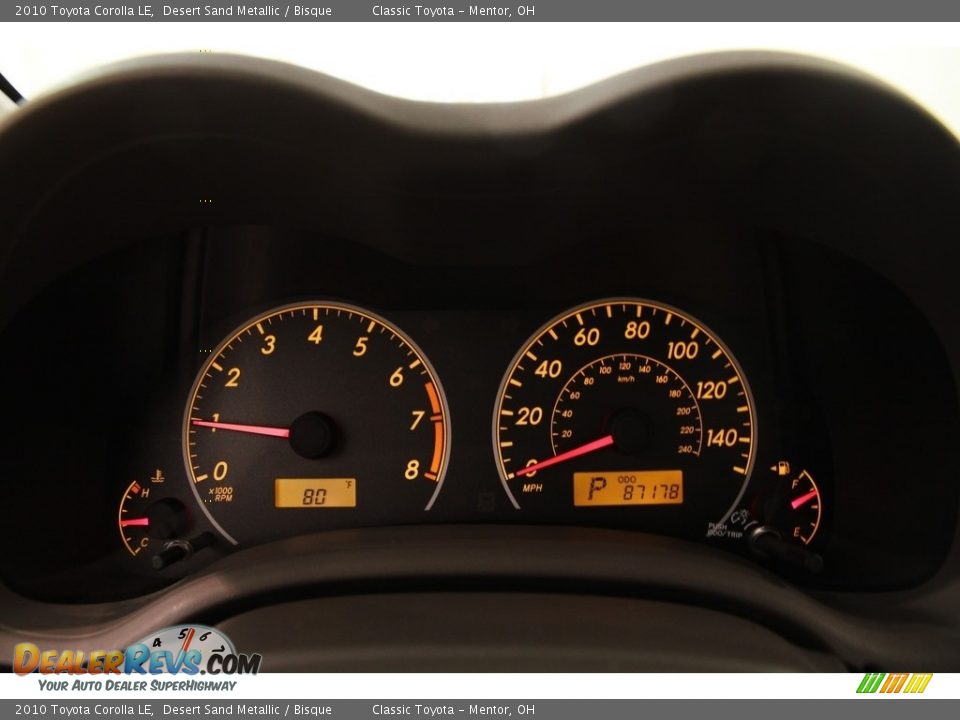2010 Toyota Corolla LE Desert Sand Metallic / Bisque Photo #7
