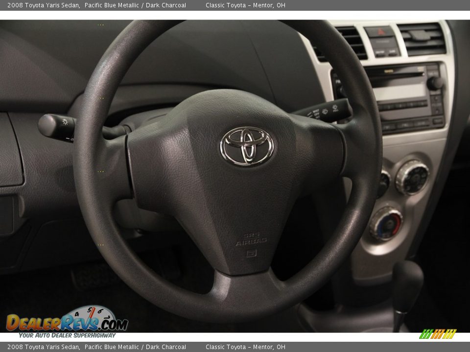 2008 Toyota Yaris Sedan Pacific Blue Metallic / Dark Charcoal Photo #6