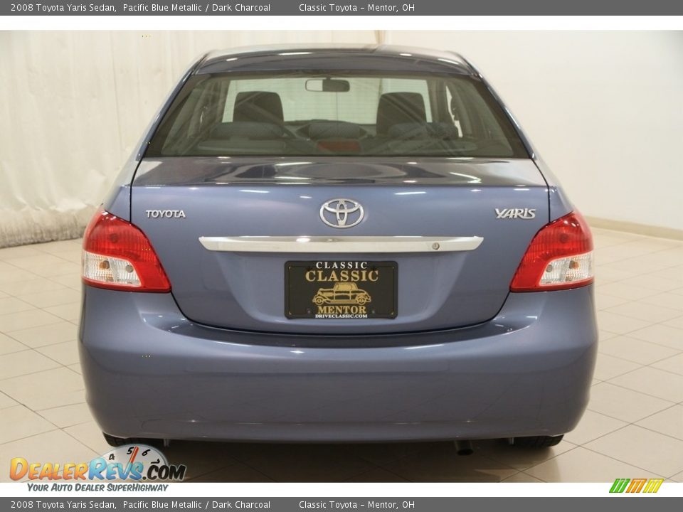 2008 Toyota Yaris Sedan Pacific Blue Metallic / Dark Charcoal Photo #13