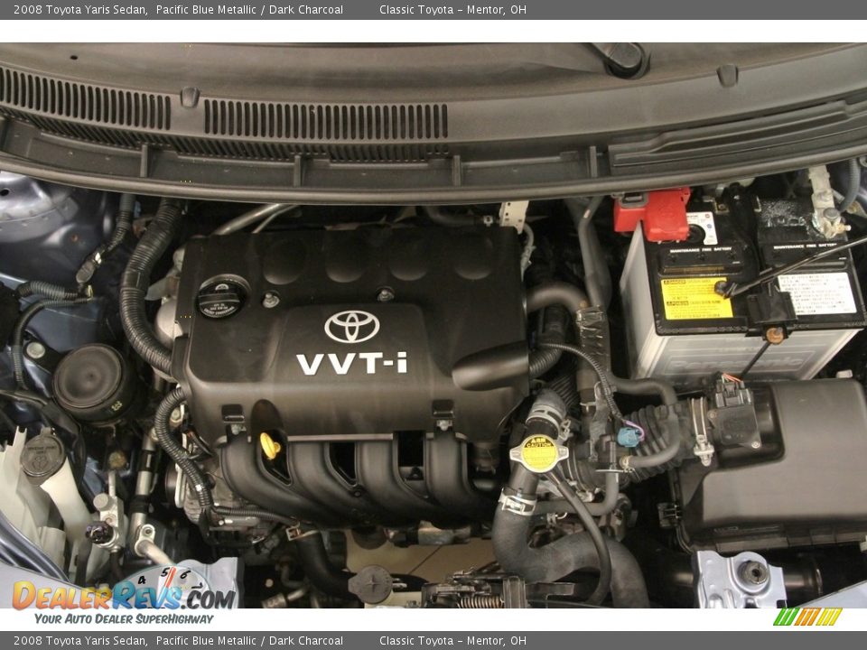 2008 Toyota Yaris Sedan Pacific Blue Metallic / Dark Charcoal Photo #14