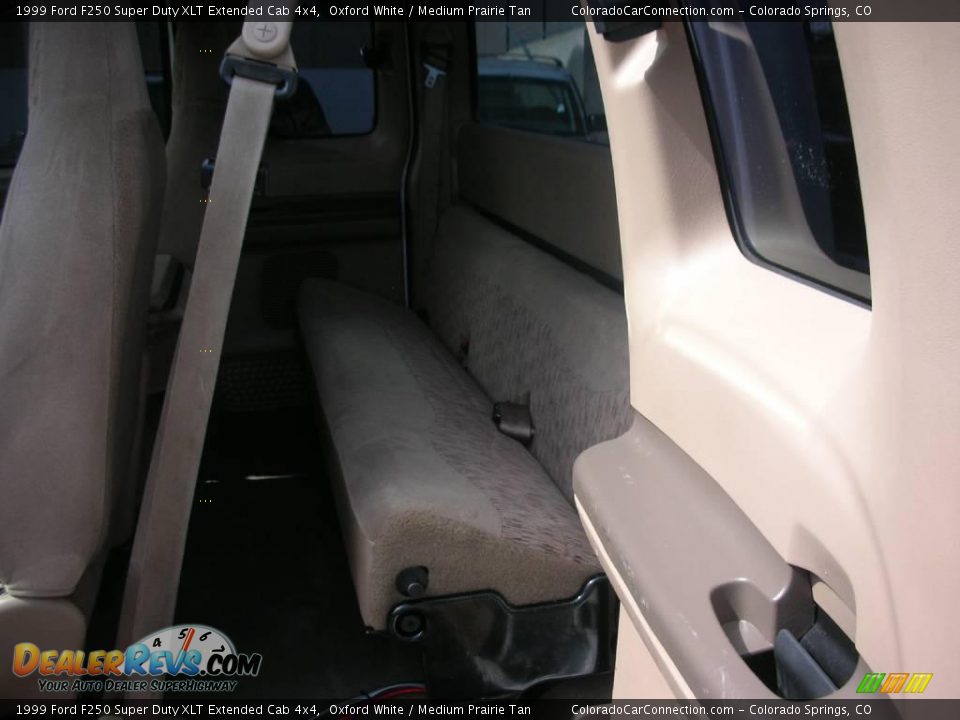 1999 Ford F250 Super Duty XLT Extended Cab 4x4 Oxford White / Medium Prairie Tan Photo #10