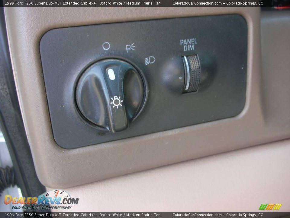 1999 Ford F250 Super Duty XLT Extended Cab 4x4 Oxford White / Medium Prairie Tan Photo #14