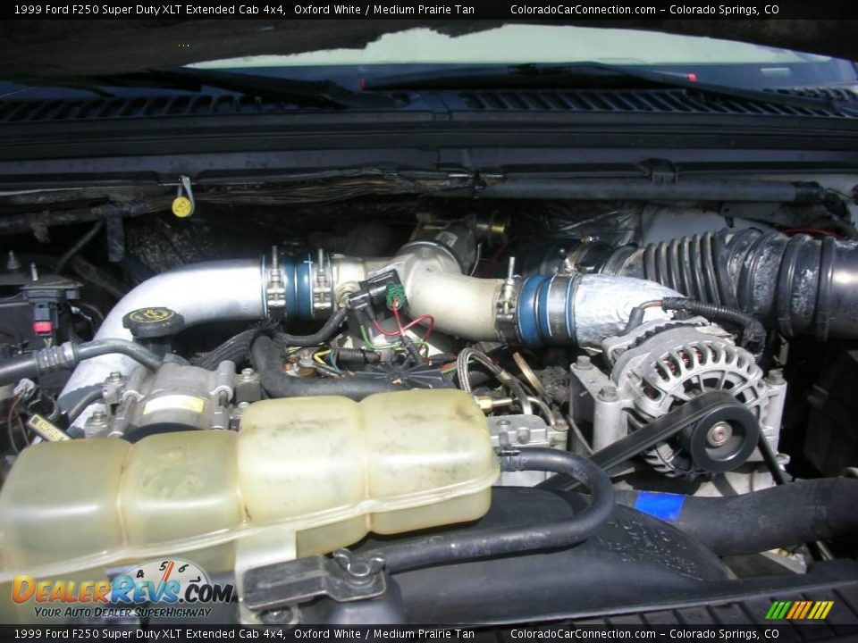 1999 Ford F250 Super Duty XLT Extended Cab 4x4 Oxford White / Medium Prairie Tan Photo #21