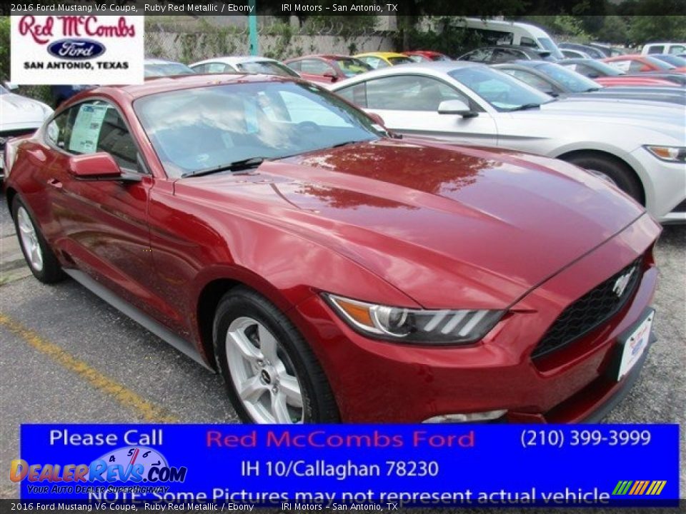 2016 Ford Mustang V6 Coupe Ruby Red Metallic / Ebony Photo #1