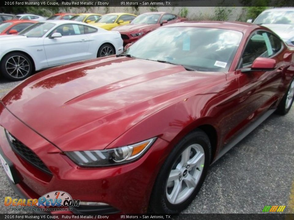 2016 Ford Mustang V6 Coupe Ruby Red Metallic / Ebony Photo #2