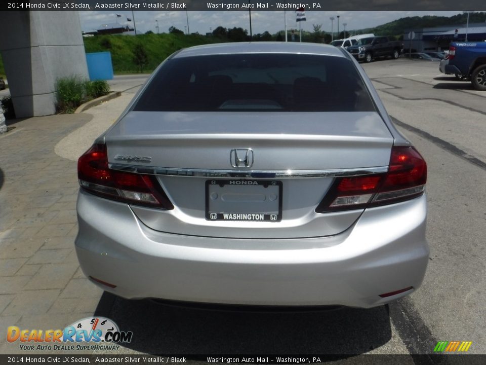 2014 Honda Civic LX Sedan Alabaster Silver Metallic / Black Photo #9