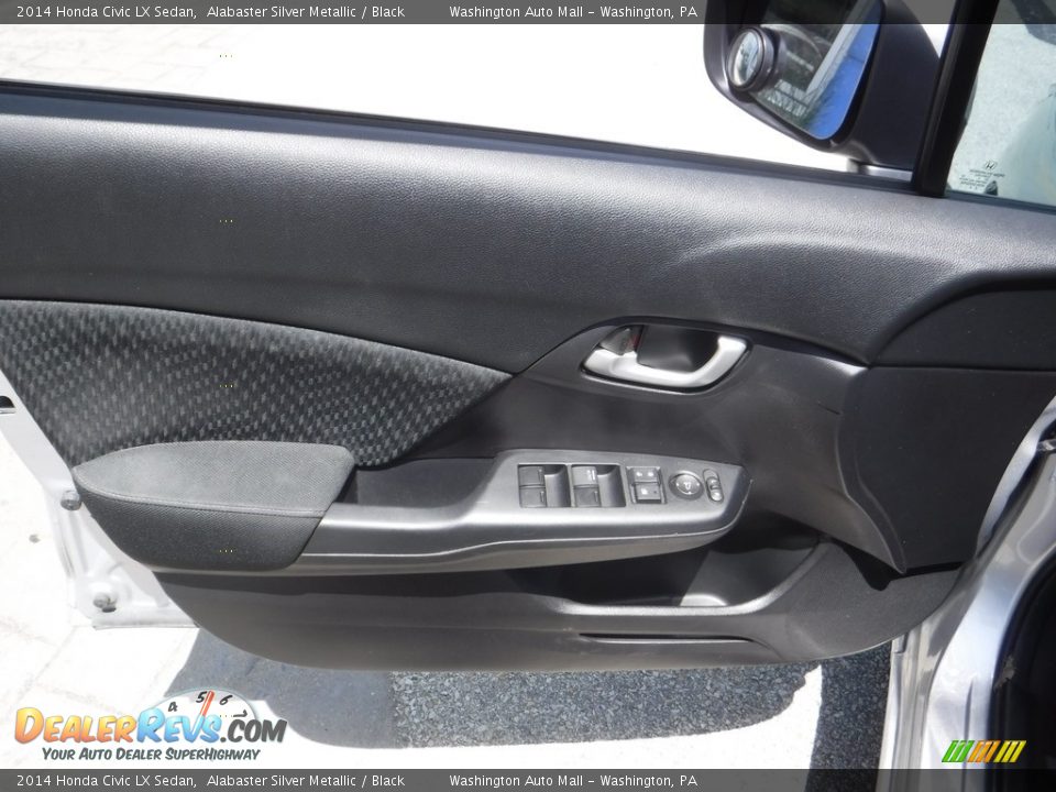 2014 Honda Civic LX Sedan Alabaster Silver Metallic / Black Photo #11