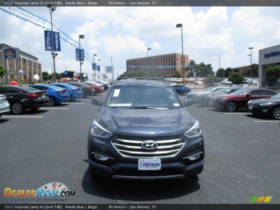 2017 Hyundai Santa Fe Sport FWD Marlin Blue / Beige Photo #2