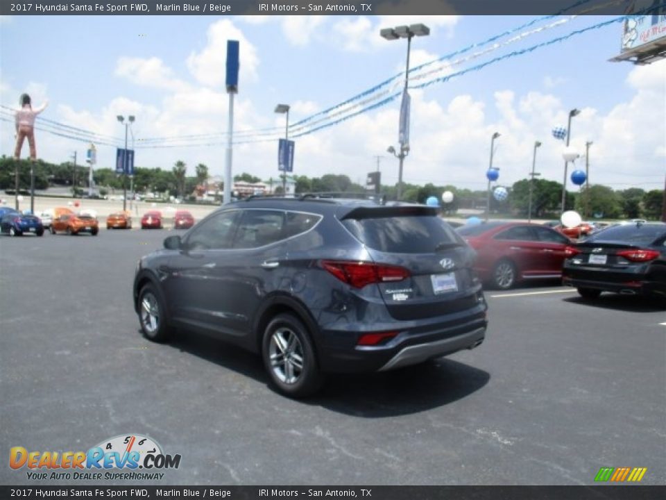 2017 Hyundai Santa Fe Sport FWD Marlin Blue / Beige Photo #6