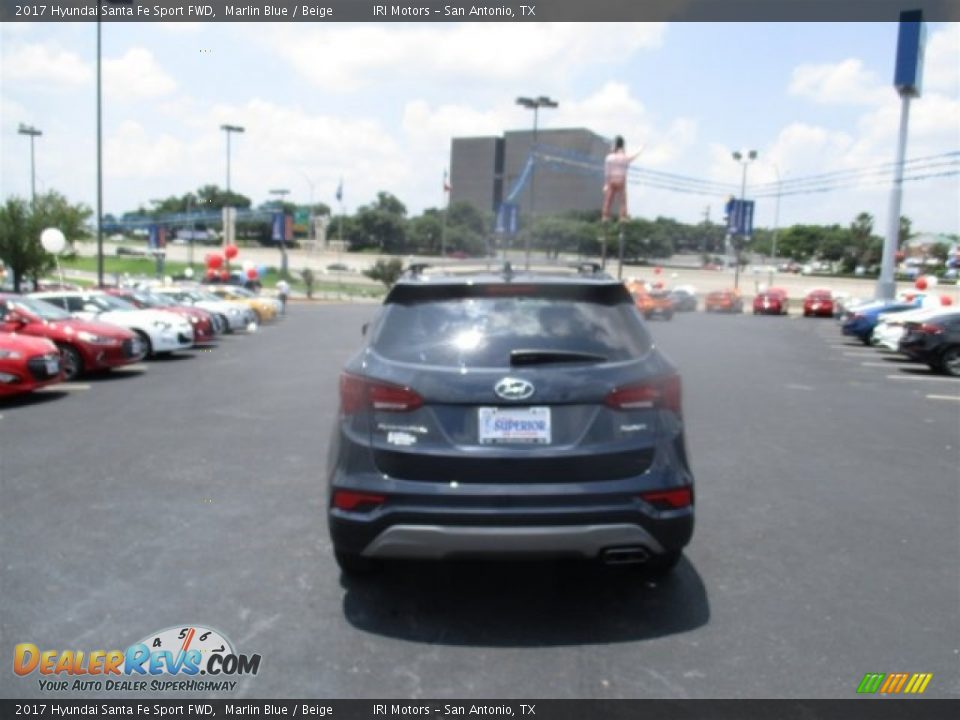 2017 Hyundai Santa Fe Sport FWD Marlin Blue / Beige Photo #7