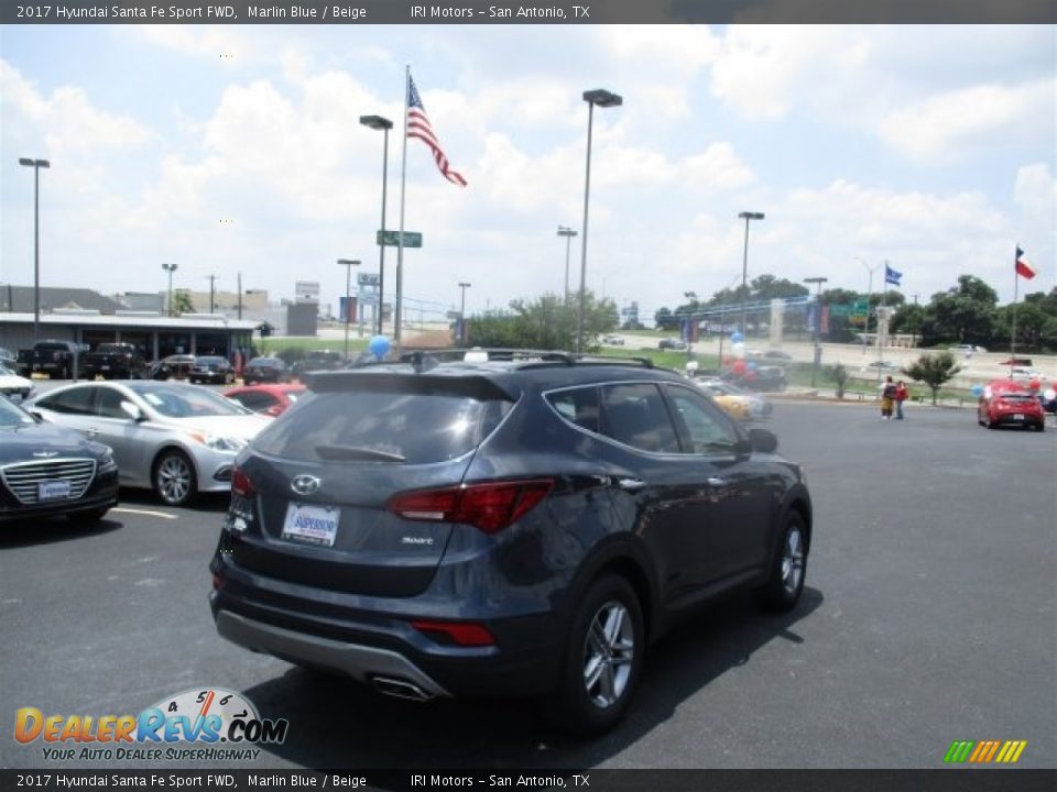 2017 Hyundai Santa Fe Sport FWD Marlin Blue / Beige Photo #8
