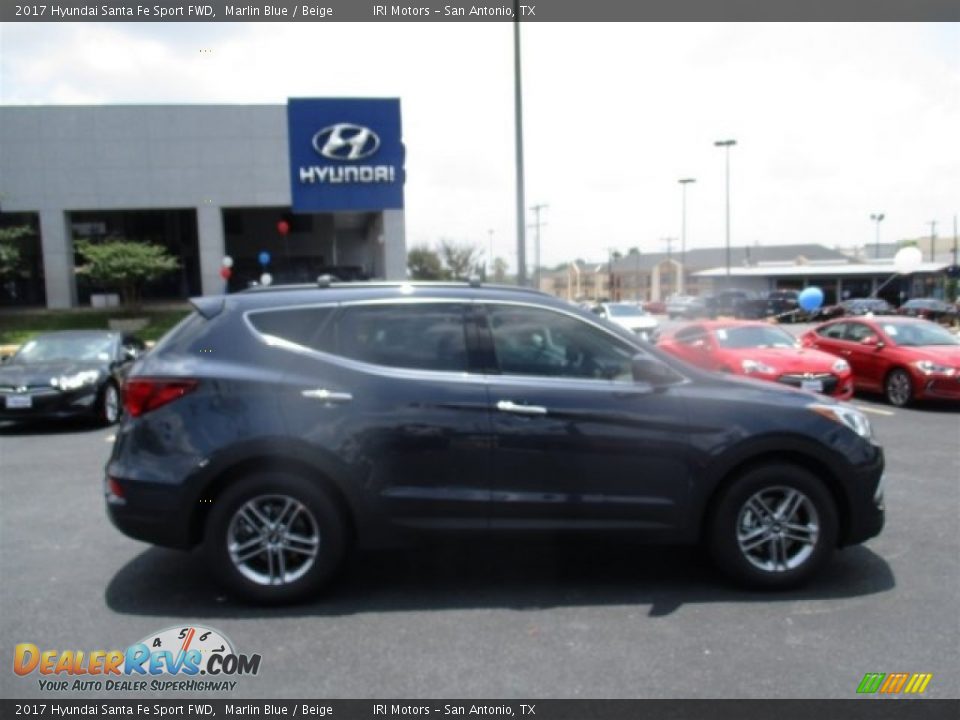 2017 Hyundai Santa Fe Sport FWD Marlin Blue / Beige Photo #9