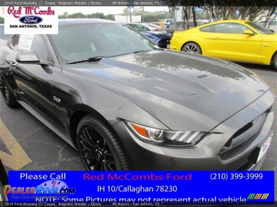 2016 Ford Mustang GT Coupe Magnetic Metallic / Ebony Photo #1
